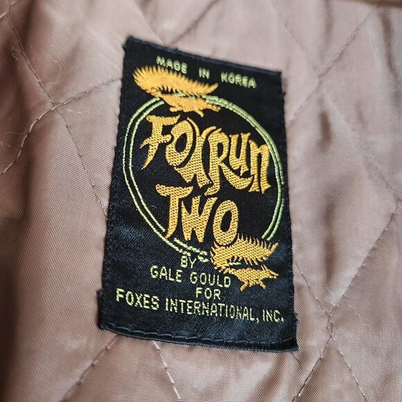 Vintage Foxrun Two By Gale Gould Womens Trench Coat Khaki XL Dark Brown - Picture 12 of 16